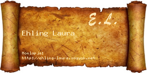 Ehling Laura névjegykártya